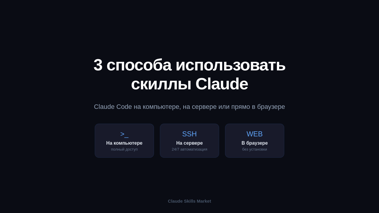 3 способа использовать скиллы Claude